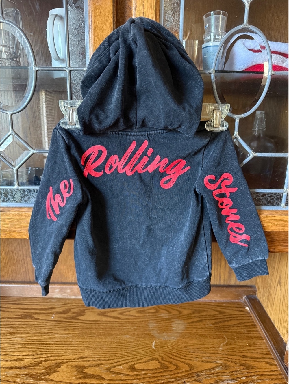 Rolling Stones Toddler Hoodie 3T Mineral Wash Tongue Logo Tour Graphic
